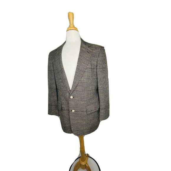 Cricketeer 1847 Dillard’s Vintage Men’s Blazer Houndstooth Plaid Union Made USA - Picture 8 of 11